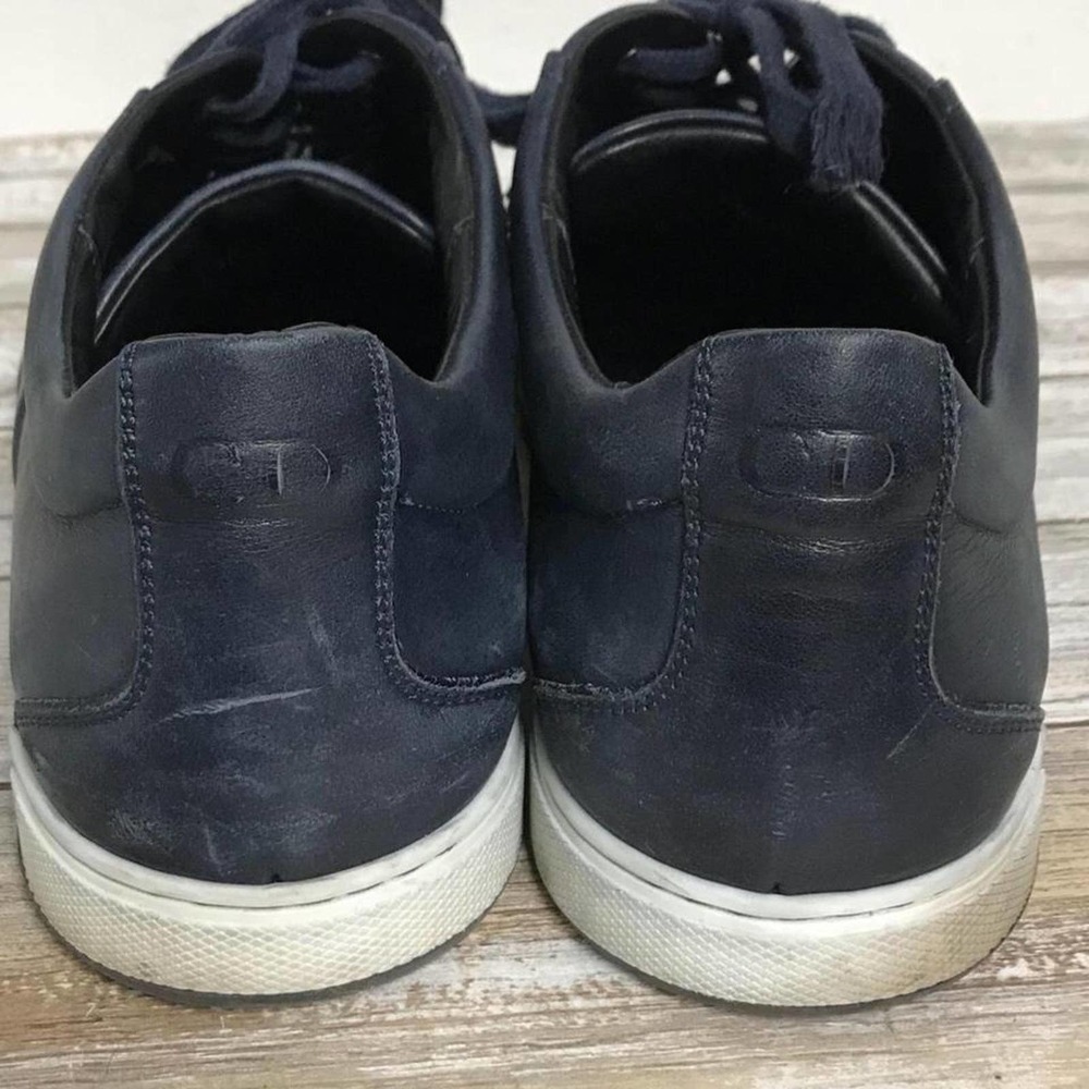 DIOR HOMME NAVY LEATHER LOW-TOP SNEAKERS 43.5 - Picture 5 of 11